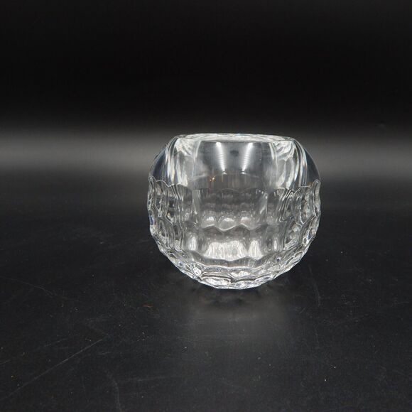 Orrefors Crystal Sphere Thumbprint Tealight Candle Holder Germany - Picture 3 of 9